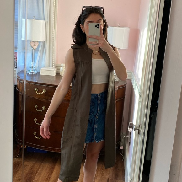 BCBGeneration utility vest in army green - Picture 2 of 4